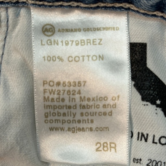 Adriano Goldschmied AG Alexxis Straight Jeans Womens 28 R Distressed High Rise - Picture 14 of 14